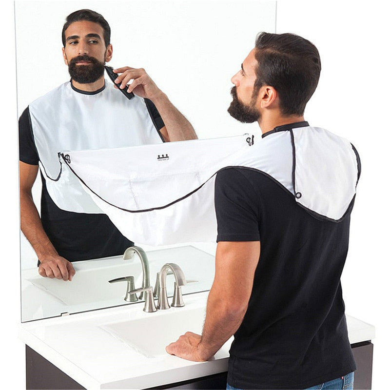 Shaving Wai Men's Style Apron Transparent Suction Cup Male Shaving Apron Bathroom Beard Catcher Care Clean Hair Holder Creative