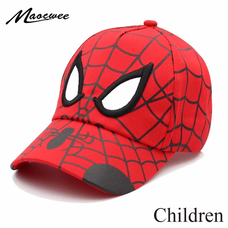 Anime Spider Kids Cap Cartoon baby Embroidery Man Cotton Children Baseball Caps for Boy Girl Hip Hop Hat Snapback cap