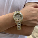 Hip Hop Luxury Mens Iced Out CZ Baguette Waterproof Watches Date Quartz Wrist Watches With Micropave Alloy Watch For Men Jewelry