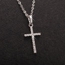 Fashion Female Cross Pendants Gold Black Color Crystal Jesus Cross Pendant Necklace Jewelry For Men/Women Wholesale