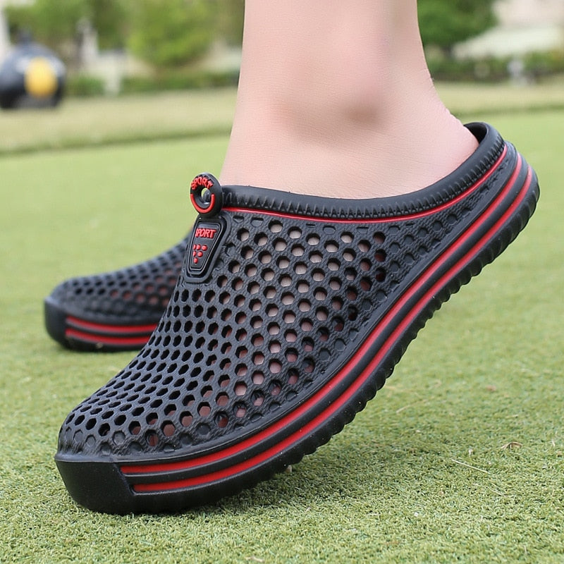 Sandals Beach Wading Shoes Lovers Breathable Men Net Surfaced Beach Shoes Lazy Bird Nest White Slippers