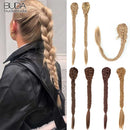 Synthetic Ponytail Hair Extensions Fishtail Fishbone Drawstring Ponytail 20Inch Wrap Around Ponytail For White Women False Braid