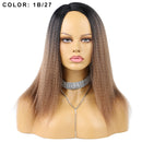 14 Inch Synthetic Yaki Hair Wig Natural Soft Afro Kinky Straight Hair Wigs For African Women Wigs Daily Use