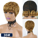 Short Pixie Cut Straight Hair Wig Peruvian Human Hair Wigs For Black Women 150% Glueless Machine Made Wig Free Shipping