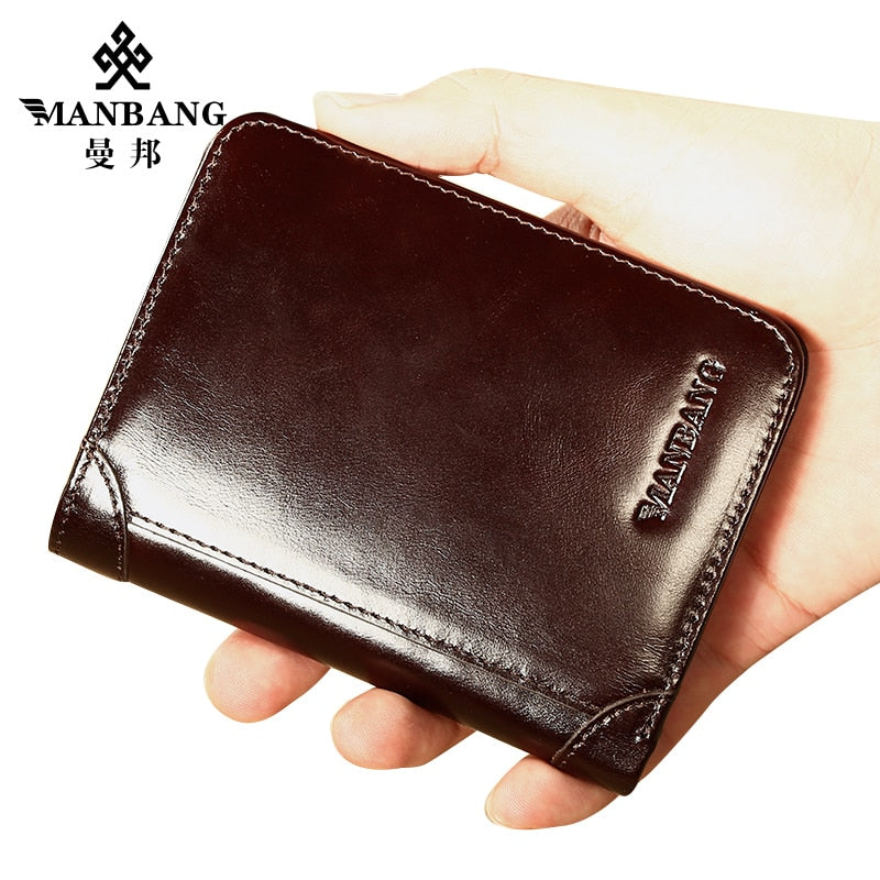 ManBang Vintage Genuine Leather Key Wallet Women Keychain Covers