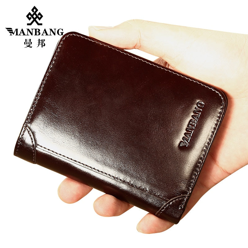 Williampolo Luxury Leather Multi-functional Men’s Clutch Wallets Black