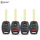 KEYYOU 2/3/3/4 Button Uncut Blade Remote Car Key Shell For Honda Fit Accord Civic CRV Pilot Insight Jazz HRV Fob Case Cover