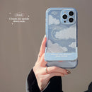 Clear sky Bracket Phone Case For iPhone 13 12 11 Pro Xs Max X Xr 7 8 Plus Se2 Se3 Soft Silicone Stand Holder Cover Funda
