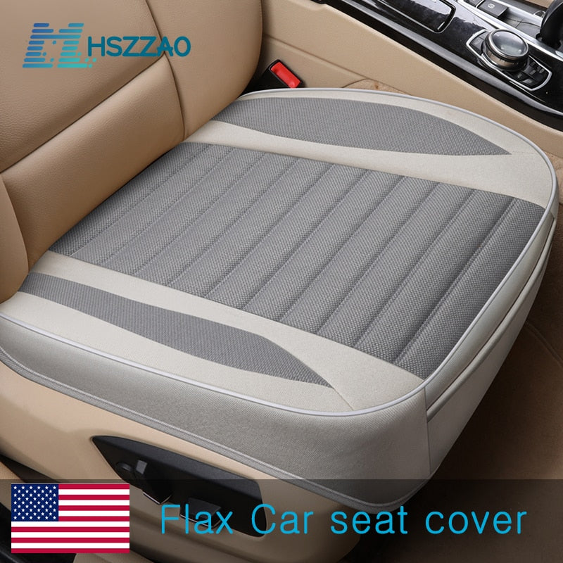 Car Seat Cover,Flax Cushion Seasons Universal Breathable  For Most Four-Door Sedan&amp;SUV Ultra-Luxury Car Seat Protection