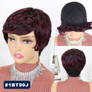 Short Pixie Cut Straight Hair Wig Peruvian Human Hair Wigs For Black Women 150% Glueless Machine Made Wig Free Shipping