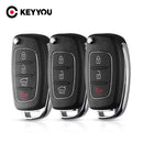 KEYYOU 3/4 Buttons Remote Case Fob Flip Folding Car Key Shell For Mistra Hyundai HB20 SANTA FE IX35 IX45 Accent I40 Solaris