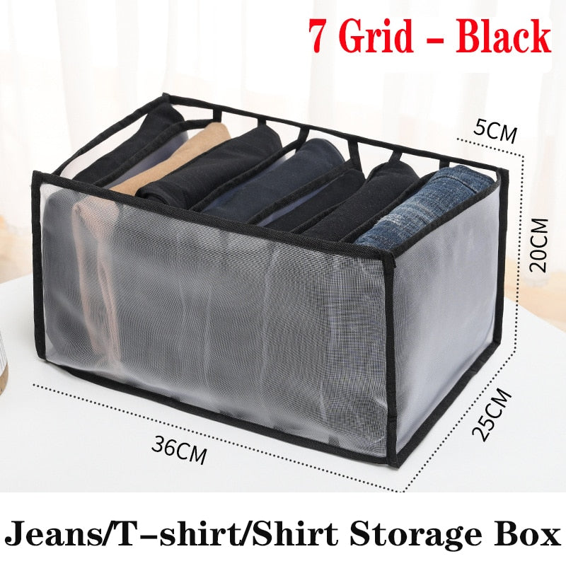 Jeans Storage Boxes Closet Organizer Drawer Divider Boxes T-shirt Storage Box Foldable Underwear Organizers Storage for Clothes