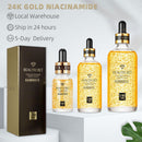24k Gold Hyaluronic Acid Face Serum Moisturize Shrink Pores Brighten Improve Fine Lines Lifting Firming Amide Face Essence Skin