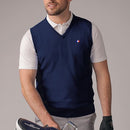 3D Embroidery Logo Polo New Men's 100%Cotton Sweaters Vests Business Casual V-neck Slimming Pullover 8501 Style