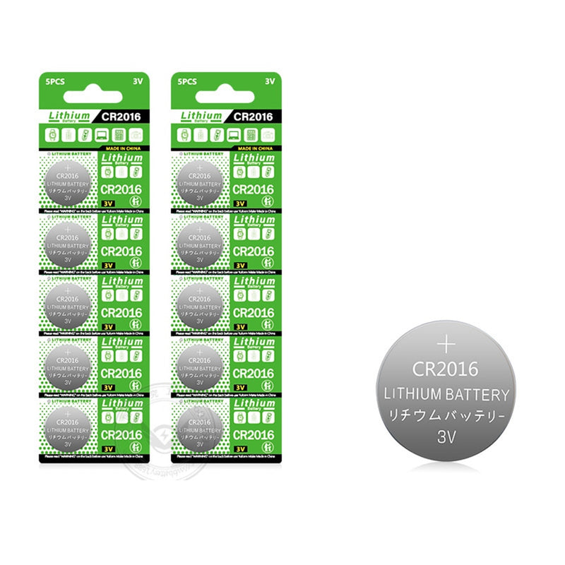 Pila de botón CR2016, 3V, 90mAh, litio - dióxido de manganeso Código RS:  866-0669