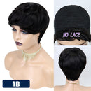 Short Pixie Cut Straight Hair Wig Peruvian Human Hair Wigs For Black Women 150% Glueless Machine Made Wig Free Shipping
