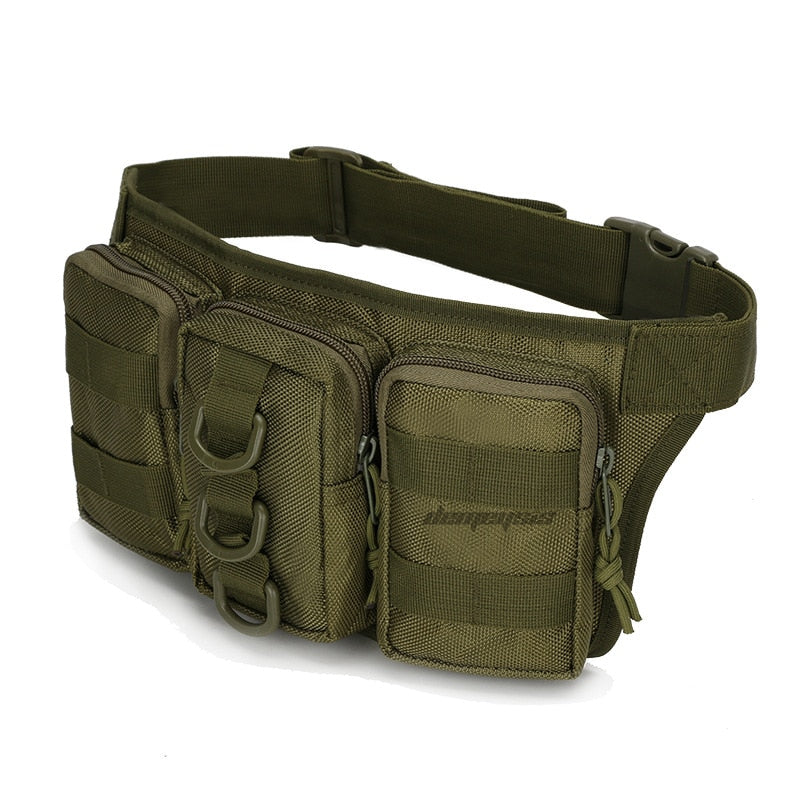 800D Waterproof Oxford Tactical Waist Bag Molle Military Airsoft Combat Bag Adjustable Outdoor Hiking Hunting Tools Waist Bags