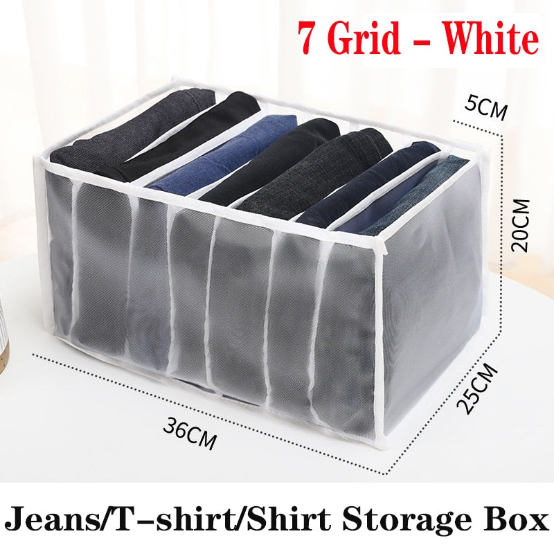 Jeans Storage Boxes Closet Organizer Drawer Divider Boxes T-shirt Storage Box Foldable Underwear Organizers Storage for Clothes