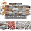 3D Wall Stickers 30x30cm Water and Oil Proof Not Fade wall papers Imitation Brick Tile Stone grain cobblestone for Home Decorate