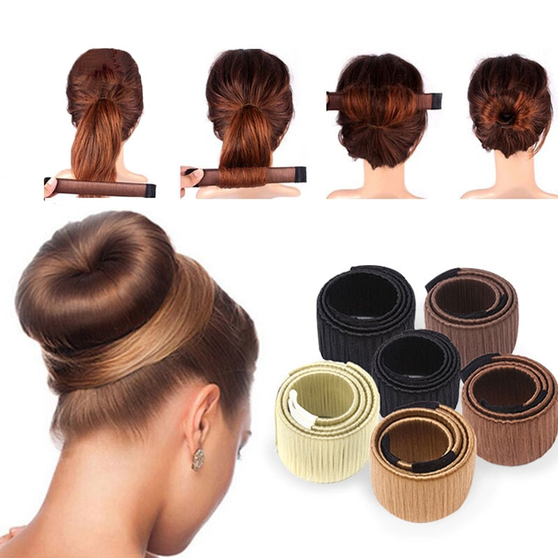 Hair Accessories Synthetic Wig Donuts Bud Head Band Ball French Twist Magic DIY Tool Bun Maker Sweet French Dish Made Hair Band