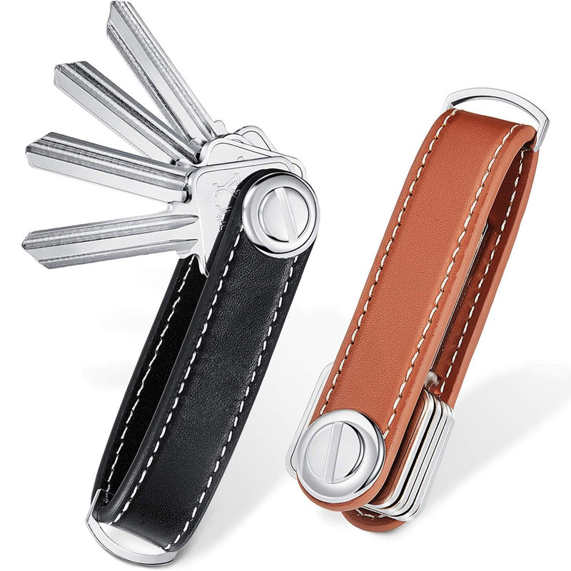 Fashion Leather Car Key Pouch Storage Case key holder for keys Wallet Ring Collector Housekeeper EDC Pocket Key Organizer Smart