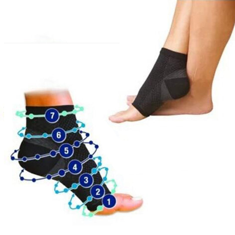 Men Women Sports Socks Foot Angel Anti Fatigue Outerdoor Compression Breatheable Foot Sleeve Support Socks Brace Sock