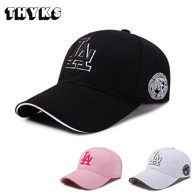 Men's Outdoor Baseball Cap LA Letter Embroidered Hip Hop Hat Adjustable Back Buckle Fishing Sun Hat Unisex Dad Hat