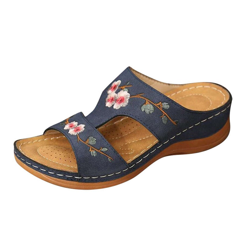 Sandals Women Sneakers Slippers Flower Platform Colorful Ethnic Flat Shoes Woman Comfortable Casual Fashion Sandals Female