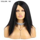 14 Inch Synthetic Yaki Hair Wig Natural Soft Afro Kinky Straight Hair Wigs For African Women Wigs Daily Use