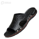 Mens Slippers Outdoor Genuine Leather Slides for Men Couple Non-slip Women Home Fashion Casual Single Shoes Large Size