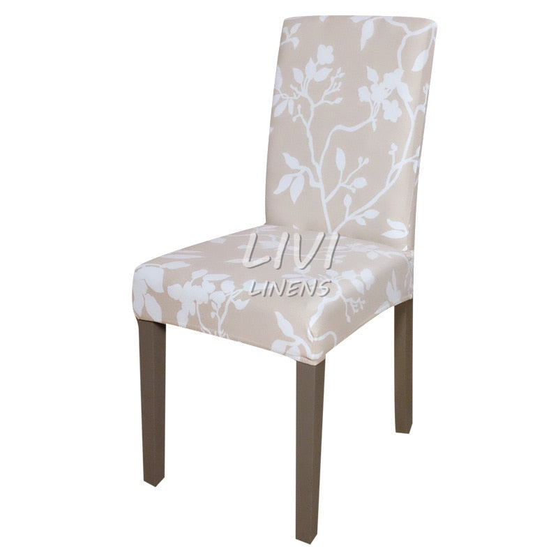 Printed Stretch Chair Cover Big Elastic Seat Chair Covers Office Chair Slipcovers Restaurant Banquet Hotel Home Decoration