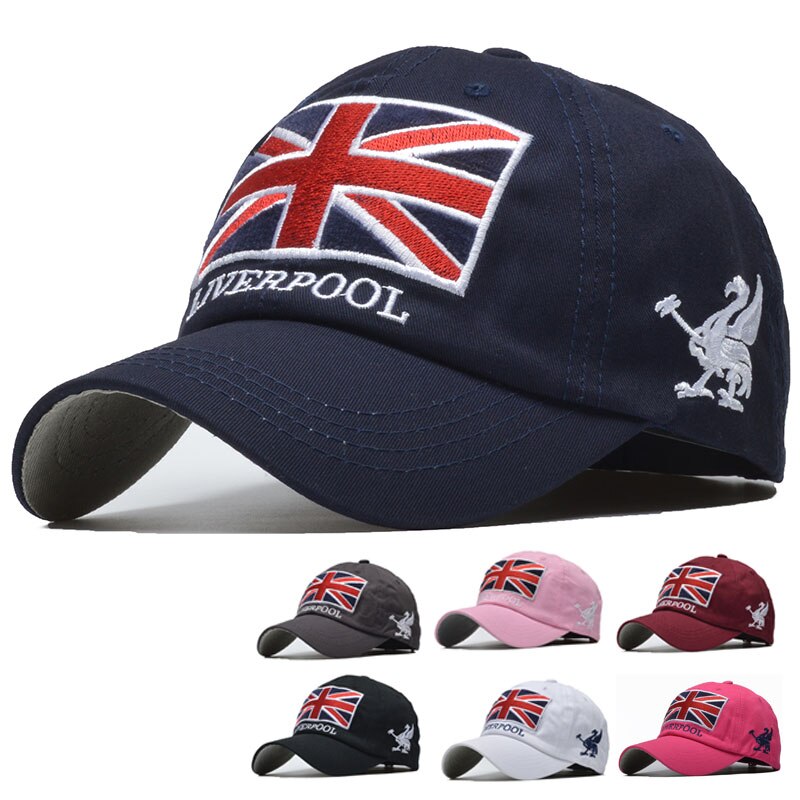 New Men's Baseball Cap Embroidery England Flag Brand Snapback Womens B