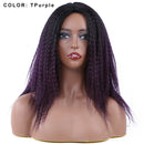 14 Inch Synthetic Yaki Hair Wig Natural Soft Afro Kinky Straight Hair Wigs For African Women Wigs Daily Use