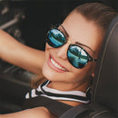 Vintage Round Rivet Brand Designer Sunglasses Women Eyewear Gradient Female Retro Sun Glasses Elegant Classic Oculos De Sol