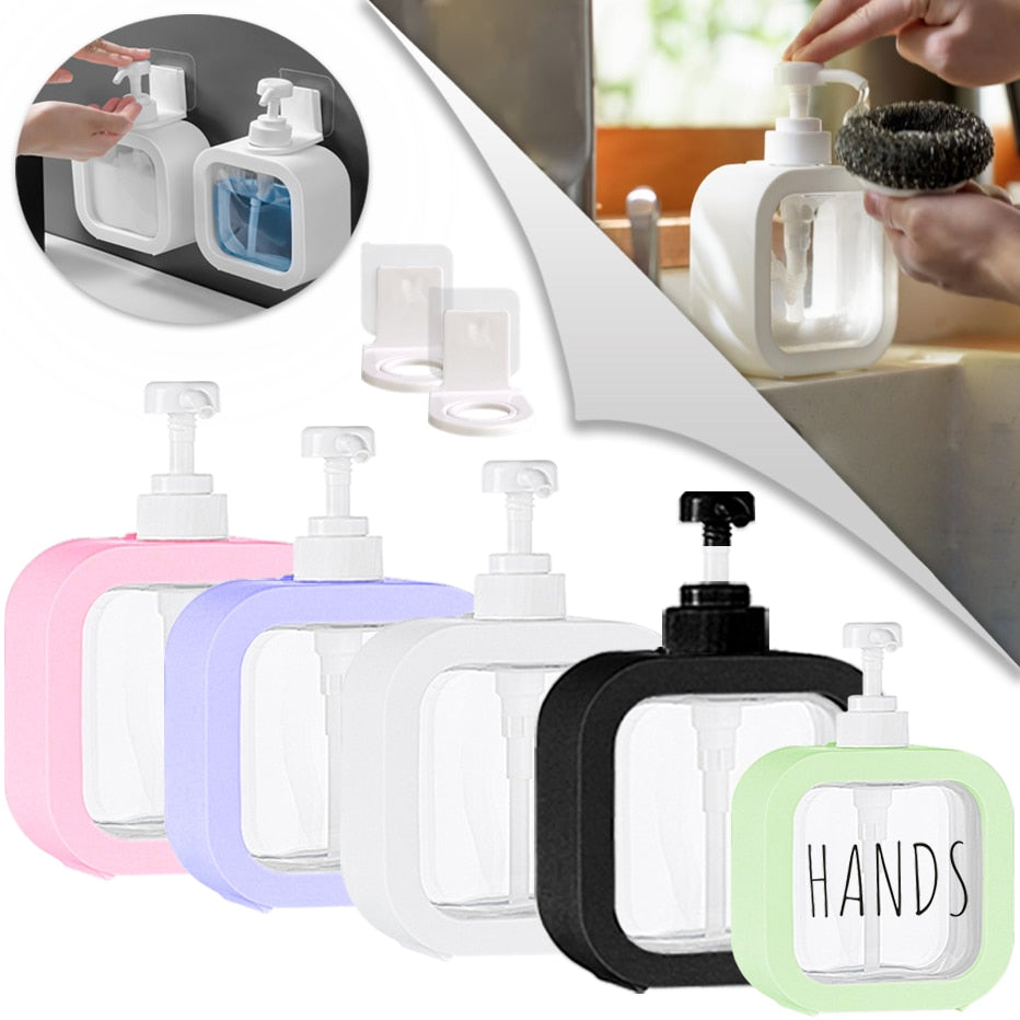 300/500ml Bathroom Soap Dispensers Refillable Lotion Shampoo Shower Gel  Holder Portable Travel Dispenser Empty Bath Pump Bottle