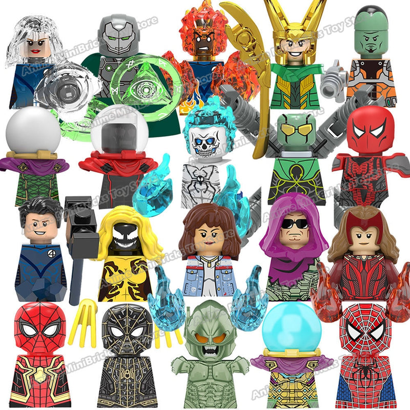 Disney Heroes Blocks Anime Movies Building Blocks Mini Action Toys Figures Assembly Toy Bricks Kids Collection Gift for Children