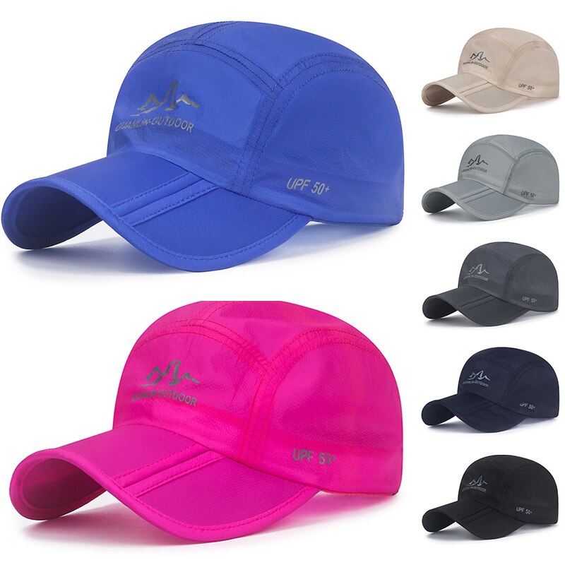 Fashion Folding Hat Quick Drying Ultra-Thin Breathable Baseball Cap For Men Snapback Folding Sport Outdoor Cycling Running Hats