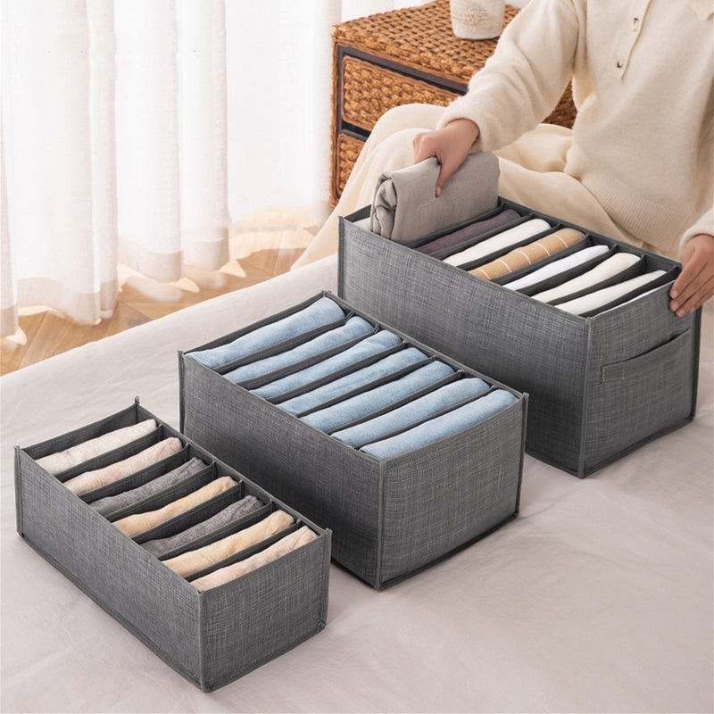 Dividers Drawer Wardrobe Home Clothes Jeans Storage Boxes Mesh Net Bag  Closet Organizer Foldable Underwear Baby Cloth Sock Pants