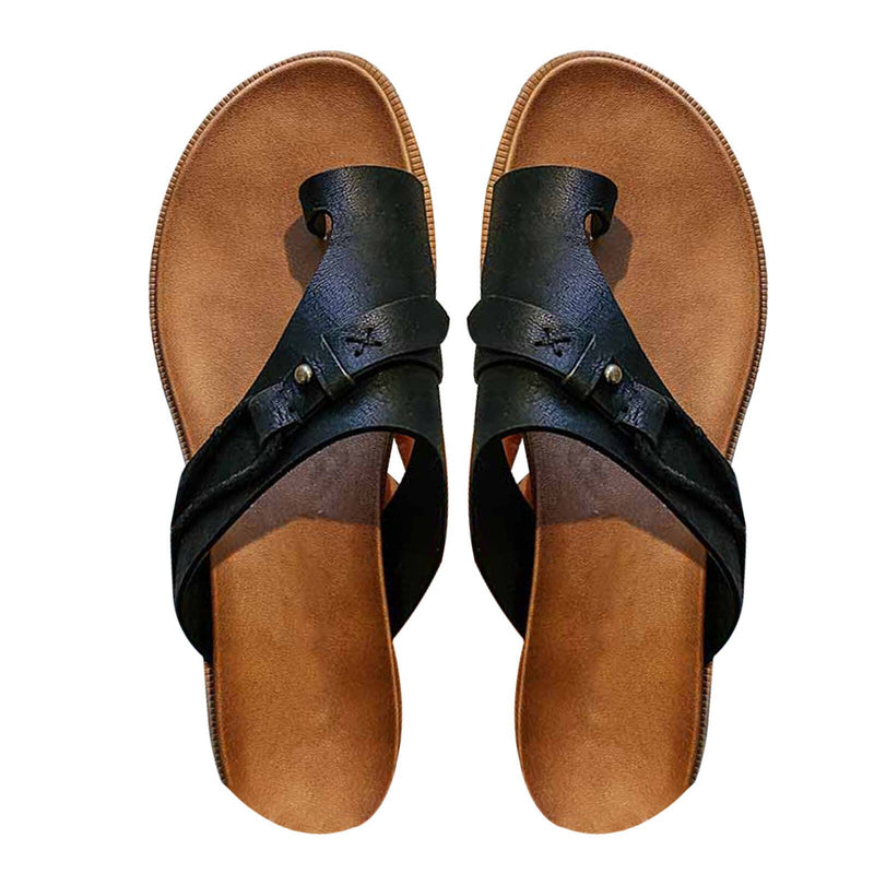 Fashion Women Sandals Vintage Beach Sandals Casual Beach Open-Toe Platform Shoes Luxury Style Anti-slip Slippers
