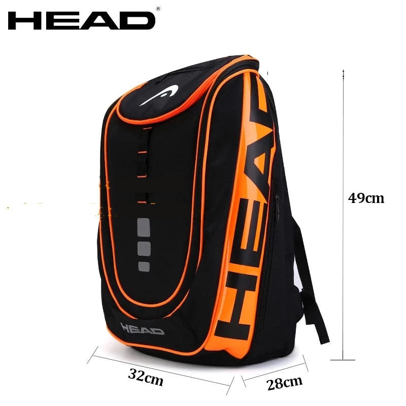 Head Tennis Backpack Outdoor Large Tennis Racket Sport Bag Raqueta Tenis Gym Badminton 4-9 Racquet Fitness Bag With Shoe Package