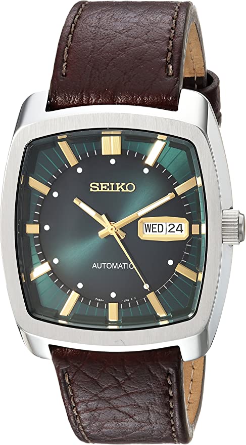 Seiko Men s Recraft Series Automatic Leather Casual Watch Model SNKP