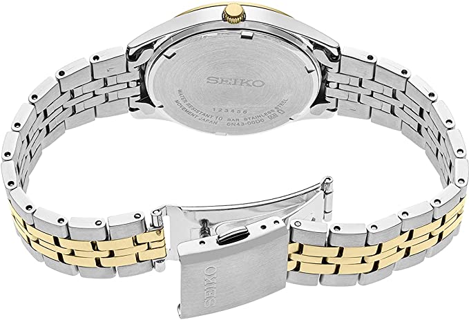 Seiko Men's Japanese Quartz Dress Watch with Stainless Steel Strap, Silver, 10 (Model: SUR430)