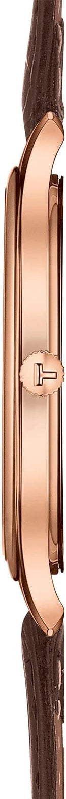 Tissot Men's Tradition 5.5 316L Stainless Steel case Swiss Quartz Watch with Leather Strap, Brown, 18 (Model: T0634093601800)