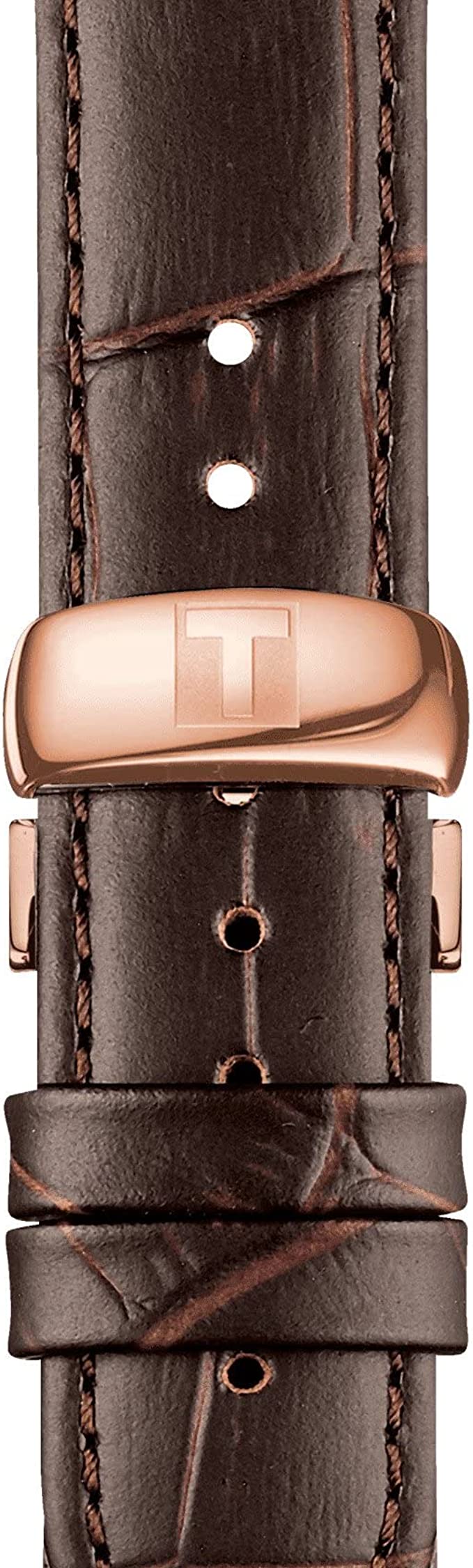 Tissot Men's Tradition 5.5 316L Stainless Steel case Swiss Quartz Watch with Leather Strap, Brown, 18 (Model: T0634093601800)