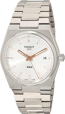 Tissot Unisex Tissot PRX 35mm 316L Stainless Steel case Quartz Watch, Grey, Stainless Steel, 11 (T1372101103100)