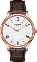Tissot Men's Tradition 5.5 316L Stainless Steel case Swiss Quartz Watch with Leather Strap, Brown, 18 (Model: T0634093601800)