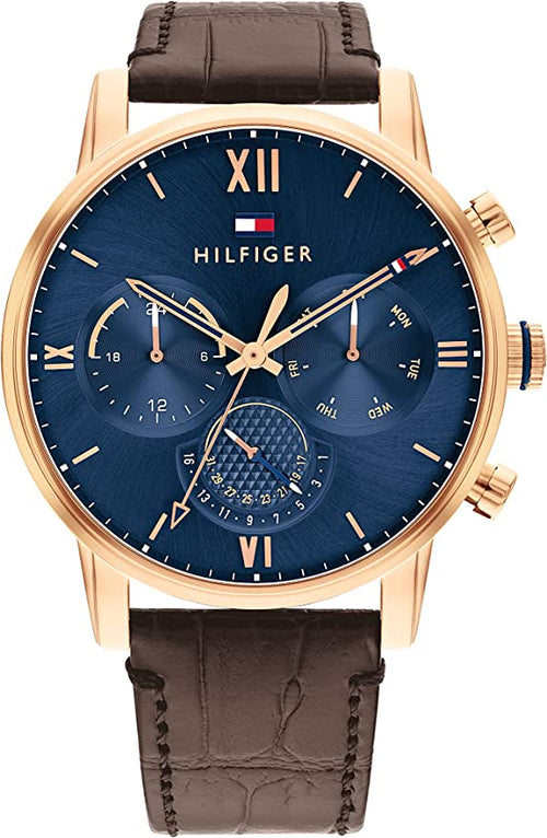 Asavir Blue Dial Tommy Hilfiger Watch Leather Band Tommy Hilfiger